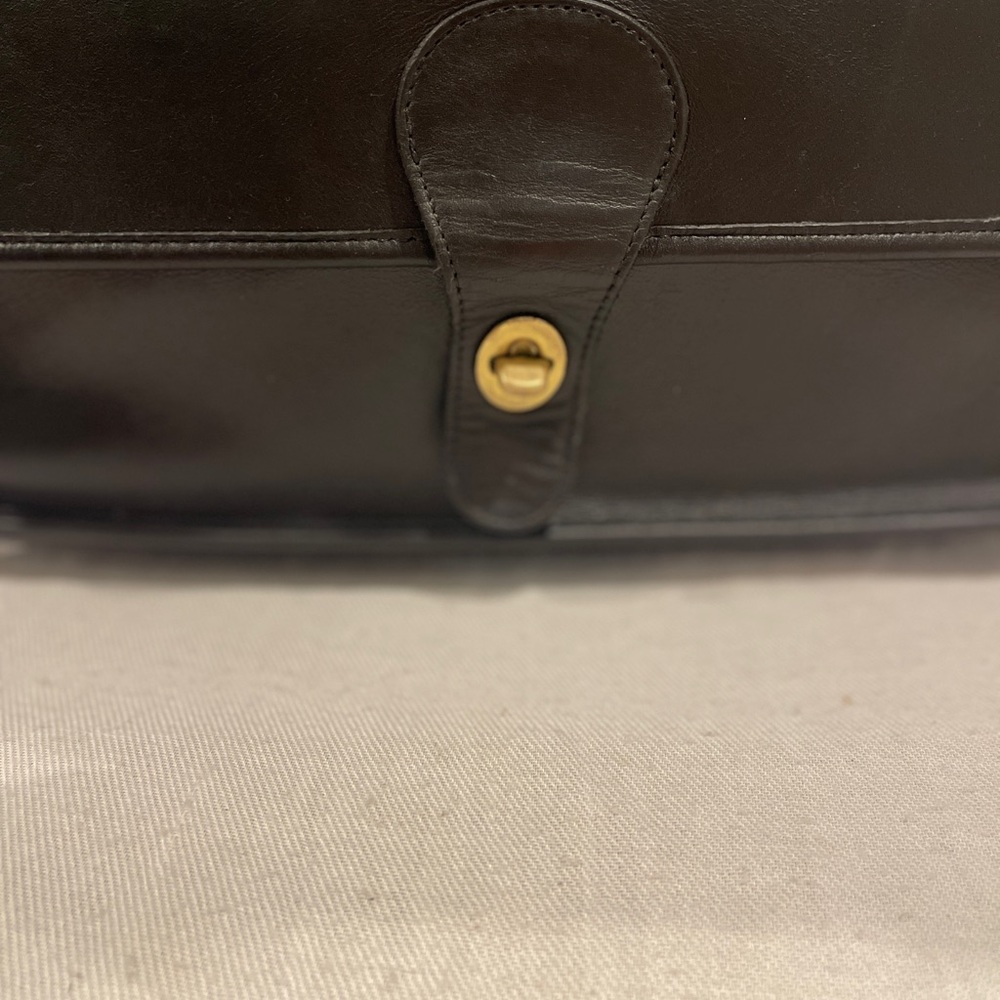 Vintage Coach Smooth Black Leather Metropolitan Briefcase Adj Strap 1133-311 OBO - Picture 6 of 16